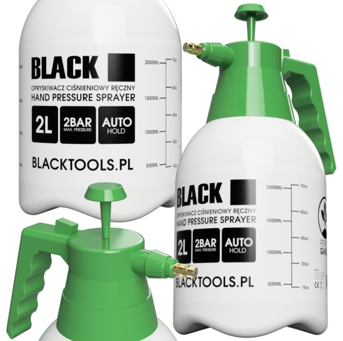 Black käsisurvepihusti 2 L taimedele, kuni 2 bar - Ostuklikk